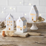 Räder Porcelánový svícen domeček Dream House, bílá barva, porcelán