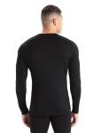 Pánské triko ICEBREAKER Mens 200 Oasis LS Crewe, Black velikost: S