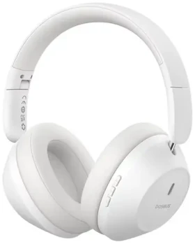 Baseus Bass 30 Max bílá / Bezdrátová sluchátka / mikrofon / Bluetooth 5.3 / ENC (A00070700211-00)