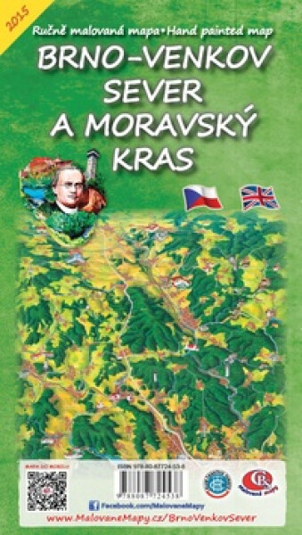 Brno venkov Sever Moravský kras Skládací mapa