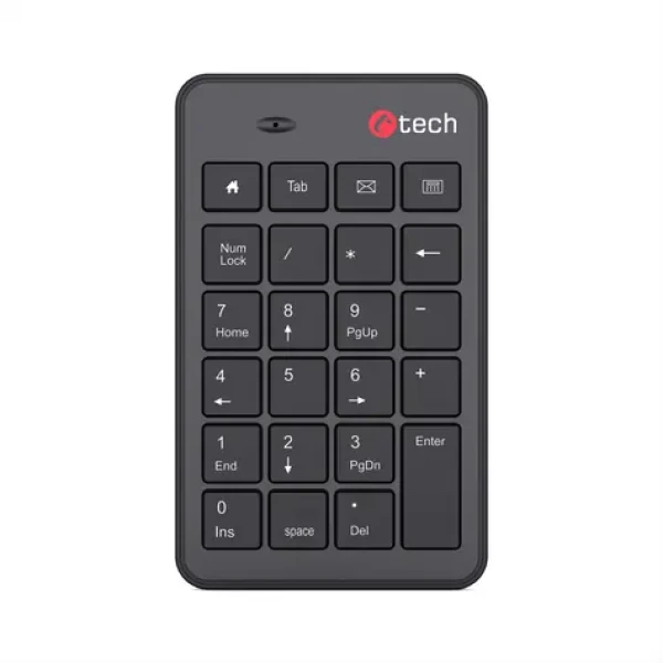 C-TECH KBN-02W bezdrátová numerická klávesnice černá (8954125015772)