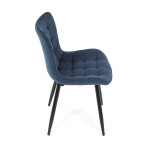 Jídelní židle, modrá, látka, HC-462 BLUE2