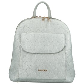Trendy dámský koženkový kabelko-batoh MaxFly Sodiko, stříbrný