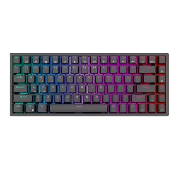 Rozbaleno - Royal Kludge RK84 RGB hnědé spínače černá / Bezdrátová klávesnice / mechanická / 2.4GHz BT USB / rozbaleno (RK84 brown switch.rozbaleno)