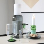 DESIGN LETTERS Skleničky Generous 250 ml – set 2 ks, zelená barva, čirá barva, sklo