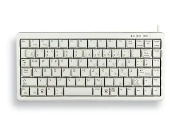 Cherry G84-4100 Compact bílá / Klávesnice / Francouzské rozložení / 86 kláves / drátová (G84-4100LCMFR-0)