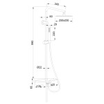 INVENA - Sprchový sloup SVART BASIC, černá AU-85-D04-X