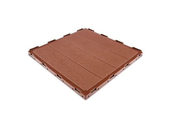 Plastová dlažba – FATRASTEP Lineris - 30×30×2,5 cm hnědá (balení 9 ks = 0,81 m²)