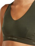 Dámská merino podprsenka ICEBREAKER Wmns 125 Cool-Lite Sprite Racerback Bra, Dark Loden velikost: L