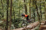 Dres FORCE KID MTB CHEERY, černo-oranžový (Barva černo-oranžová, velikost 141-153)