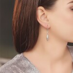 Stříbrné visací náušnice se zirkony Chloé - stříbro 925/1000, Stříbrná