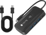 Techly Bezdrátový AV transmiter USB-C - HDMI černá / AV vysílač a přijímač / 1080p / 60 Hz / dosah 30 m (IDATA USBC-HUB5WL)