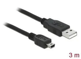 Delock Kabel USB 2.0 A (M) - mini USB-B 5-pin (M) 3m / Kabel / USB 2.0 / 3 m (82311)