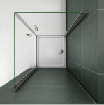 H K - Sprchový kout SOLO D1 R908, 80x90x185 se dvěma jednokřídlými dveřmi, rohový vstup SE-SOLOD1R908
