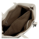 Stylová dámská koženková kabelka na rameno Zoe, krémová