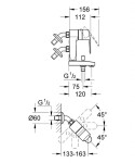 GROHE - Eurostyle Cosmopolitan Páková vanová baterie Vertica, chrom 23302000