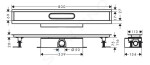 HANSGROHE - uBox universal Set pro standardní instalaci lineárního sprchového žlabu 800 mm, nerez 56024180