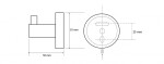 SAPHO - X-ROUND BLACK háček, černá mat XR205B