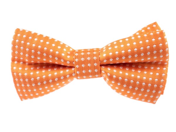 Elegant oranžový motýlek pro psa s puntíky | 25 - 42 cm