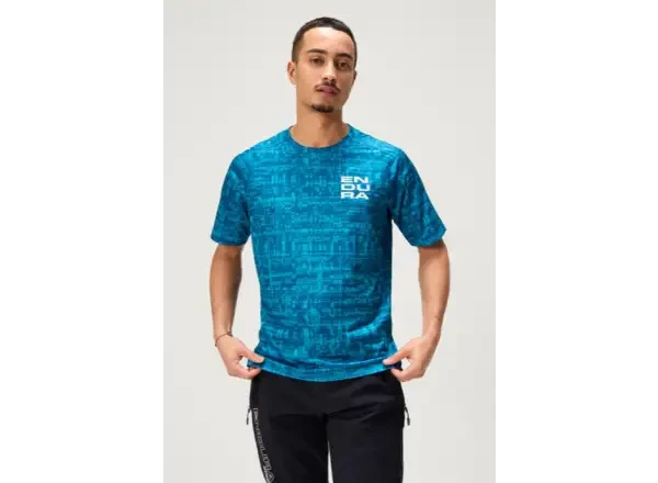 Endura LTD Grid Print pánský dres krátký rukáv Atlantic vel. XL