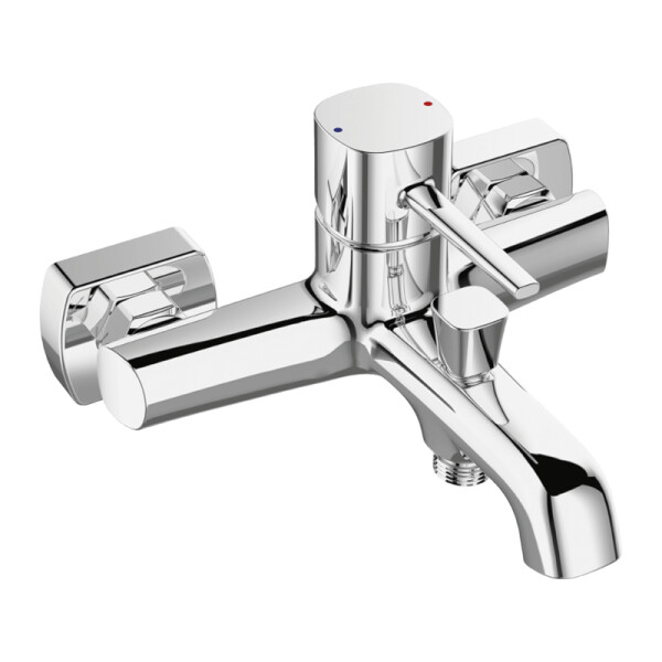 Laveo - Pola - nástěnná vanová baterie bez příslušenství, chrom BAP_010D