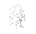 KLUDI - Aurea Dřezová baterie, kartáčovaný nikl 55803N575