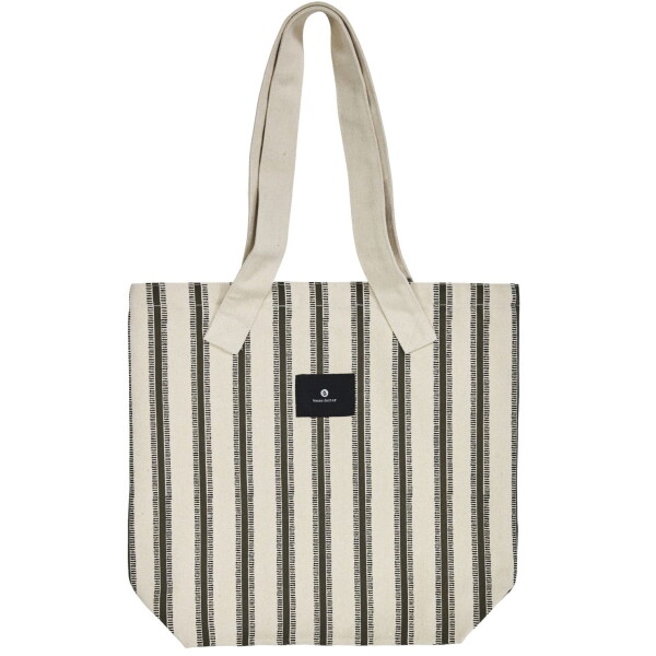 House Doctor Plátěná nákupní taška Off-white/Brown, hnědá barva, textil