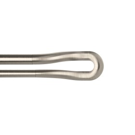 Stříbrná roztažitelná dvojitá garnýž 107-305 cm Umbra MIDNIGHT pro zatemňovací závěsy