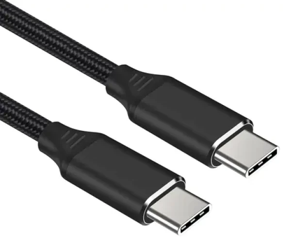 PremiumCord Kabel USB-C M/M / 240W 480Mbps černý bavlněný oplet 1m (ku31cv1)