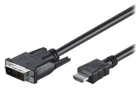 Goobay 50580 černá / Kabel DVI-D/HDMI / 2 m / poniklované konektory (50580)
