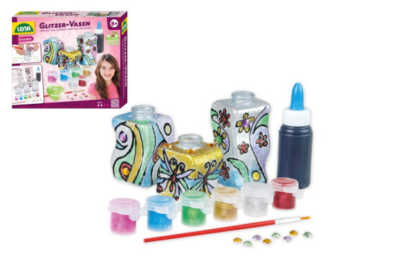 Kreativní sada Třpytivé vázy malování na sklo
