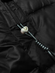 Černá zimní prošívaná plus size bunda s kapucí S'west (B8267-1) odstíny černé 48