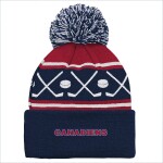 Outerstuff Dětská batolecí zimní čepice Montreal Canadiens NHL Face-Off Cuff Pom
