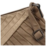 Stylová dámská koženková crossbody kabelka Kaleyes, taupe