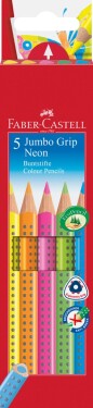 Faber-Castell Faber-Castell, 110994, Jumbo Grip Neon, sada pastelek, neonová, 5 ks