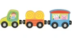 GOKI Dřevěný traktor s vlečkami Pepé