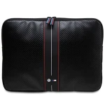 BMW Carbon Red Stripe 14" černá / Pouzdro pro notebook / Karbonový vzor / Červený pruh (BMCS14COMSCAKR)