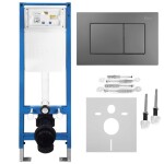 REA - Podomítkový Instalační Set Slim 024N pro WC s Tlačítkem J Titan KPL-E1638