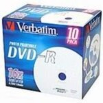 Verbatim 10ks DVD-R 4.7GB 16x Printable JewelCase