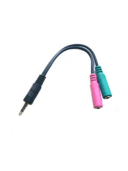 MicroConnect Audio headset kabel stereo mini jack 3.5mm (M) - 2x 3.5mm mini jack (F) 0.25m černá (AUDALS015)