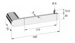SAPHO - FLORI držák toaletního papíru, černá mat RF017/15