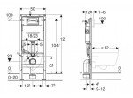 GEBERIT - Duofix Předstěnová instalace pro závěsné WC, výška 1,12 m 458.103.00.2