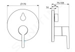 HANSA - Electra Termostatická elektronická umyvadlová baterie, bateriové napájení, Bluetooth, matná černá 9210221933