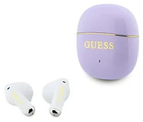 Guess Gold Line Glossy Classic Logo TWS fialová / Bezdrátová sluchátka / Do uší (57983130966)