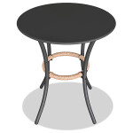 Zahradní set 1+2, stůl 60x60, židle umělý ratan barva přírodní, kov antracit