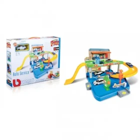 Bburago STREET FIRE Garáž s autoservisem + autíčko 1:43