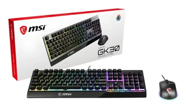 MSI Vigor GK30 COMBO černá / Herní drátový set / RGB podsvícení / USB / DE layout (S11-04DE601-CLA)