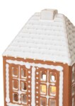 KÄHLER Porcelánový svícen Gingerbread Lighthouse Small, hnědá barva, porcelán
