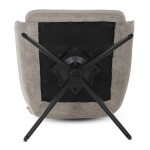 Židle jídelní, taštičkové pružiny v sedáku, 180° otočný mechanismus, lanýžová voděodolná látka, černý kov