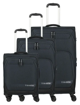 Travelite Kick Off 4w S, M exp, L exp Anthracite S: 37 l / M: 69/73 l / L: 110/117 L TRAVELITE-6940-04